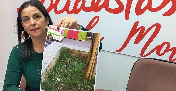 El PSOE pide que se retire la toma de tierra de las atracciones de la plaza de la Aurora, en una jardinera sin seguridad.jpg