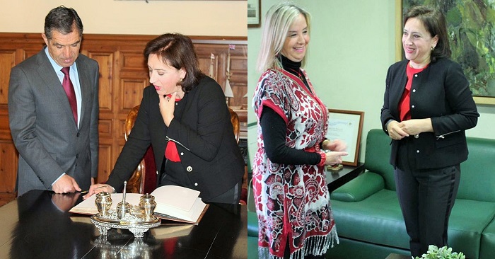 Sandra García se reúne con el presidente del TSJA, Lorenzo del Río