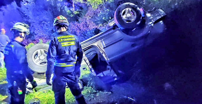 Accidente de tráfico en la cuesta del Marchante en La Herradura