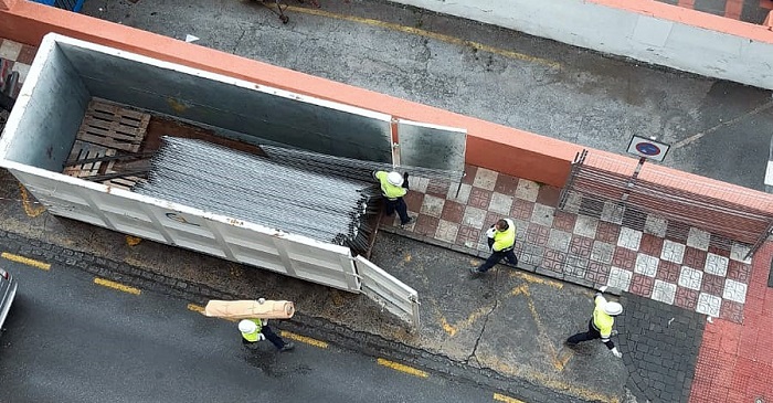 Trabajos desmantelamiento mercado municipal de Almuñécar