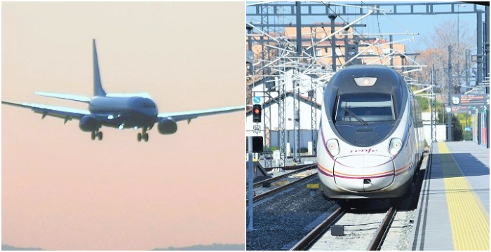 Transporte avión tren