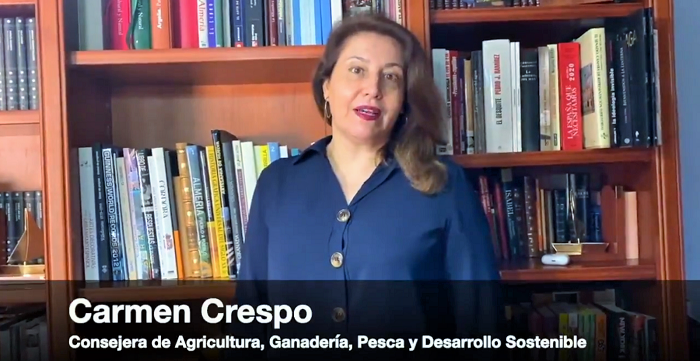 Carmen Crespo, consejeroa de Agricultura, Ganadería, Pesca y Desarrollo Sostenible