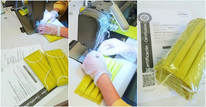 La empresa motrileña Takelot certifica sus mascarillas higiénicas reutilizables