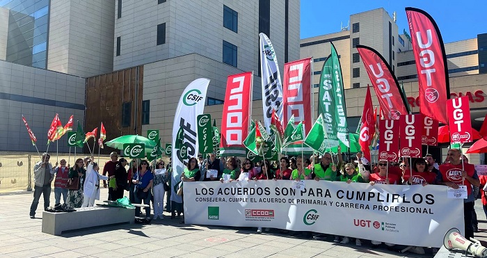 SATSE, CSIF, CCOO y UGT se movilizan en Granada para que el SAS cumpla los acuerdos de Atención Primaria y Carrera&nbsp;Profesional